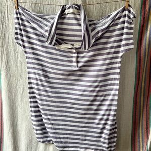 Madewell Hi-Line Striped Polo Large